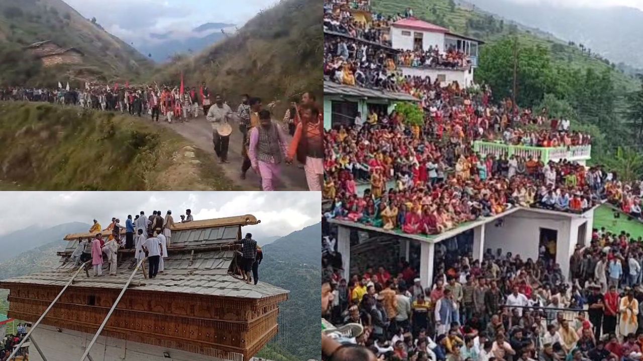देवना में मंदिर की छत पर खुनेवड स्थापित : 157 साल बाद आया यह उत्सव