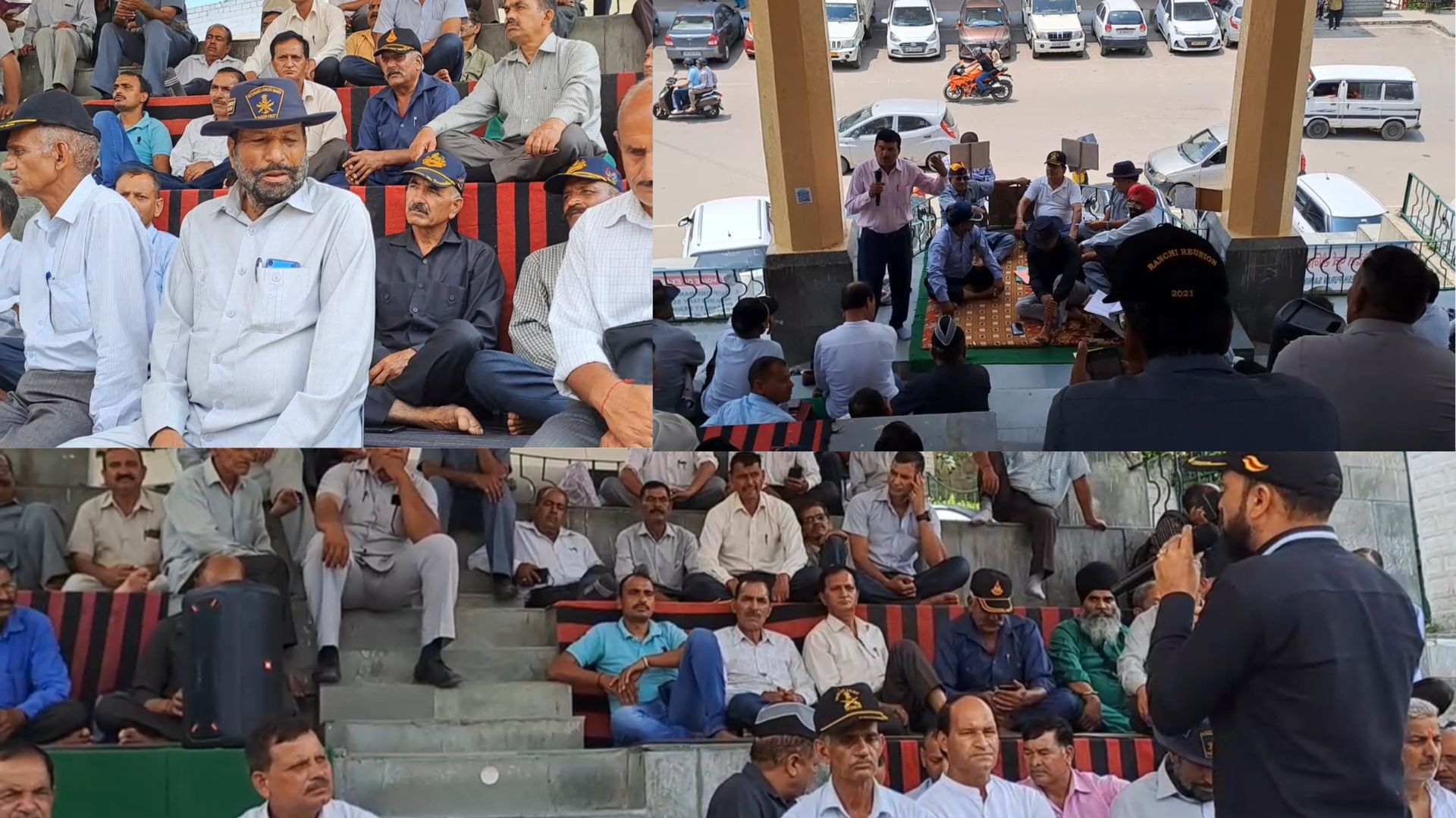 वन रैंक वन पेंशन की विसंगतियों को लेकर भूख हड़ताल पर बैठे पूर्व सैनिक