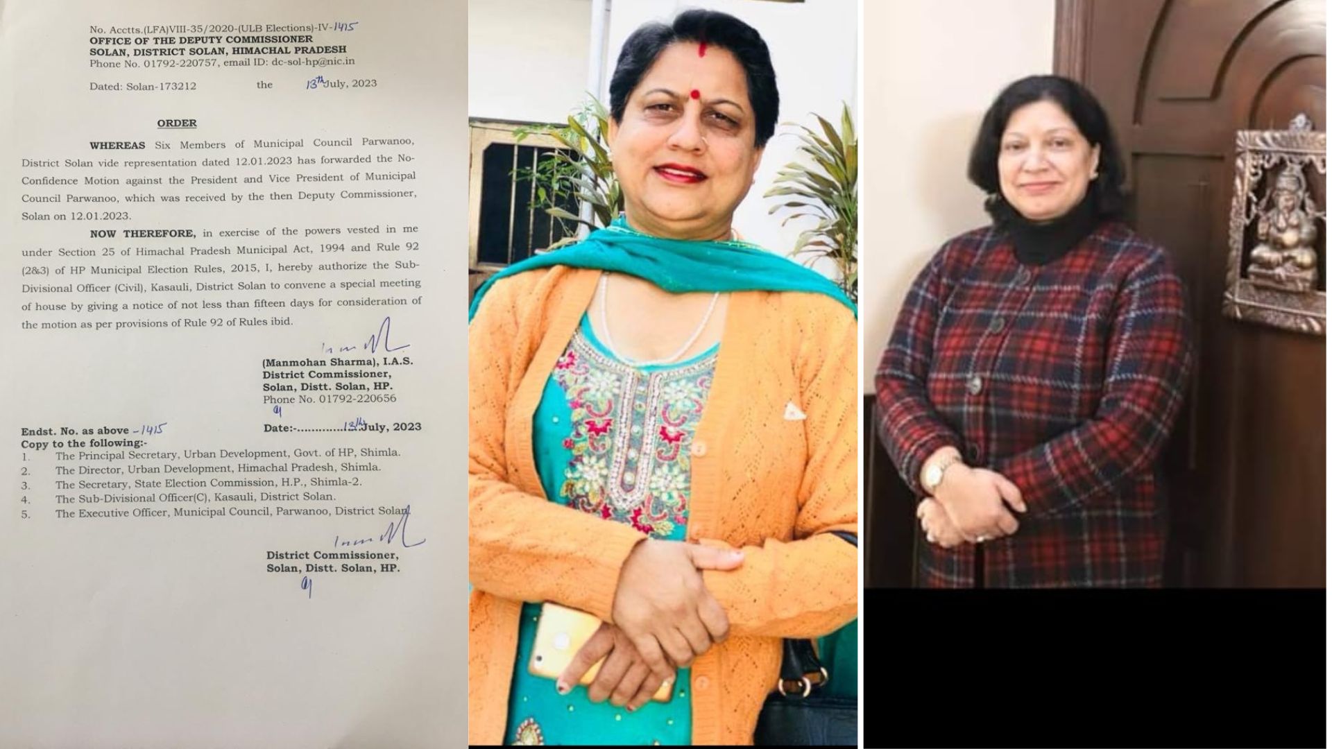 नगर परिषद परवाणू की अध्यक्षा की कुर्सी पर ख*तरा