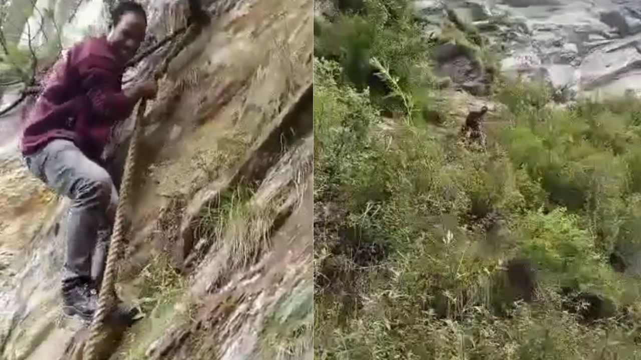 चम्बा का एक गावं ऐसा भी : 2 महीने से नहीं मिला राशन, रस्सियों के सहारे कर रहे रास्ता क्रॉस