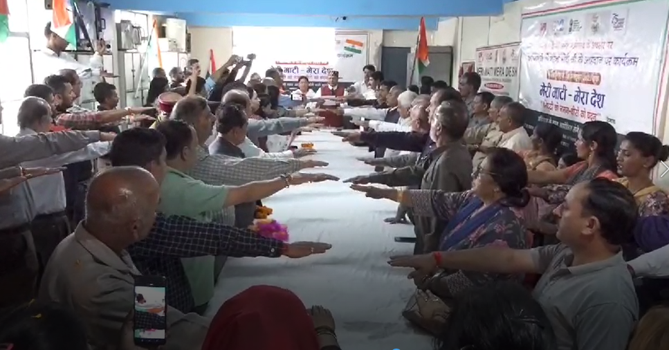 डॉ. राजीव बिंदल ने किया मेरी माटी-मेरा देश कार्यक्रम का शुभारंभ