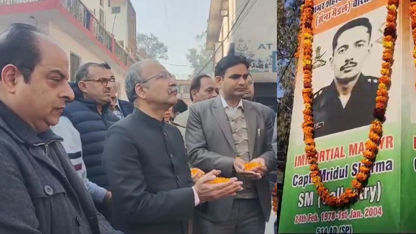 श+हीद कैप्टन मृदुल शर्मा को मुख्यमंत्री के राजनीतिक सलाहकार सुनील शर्मा की श्रद्धांजलि