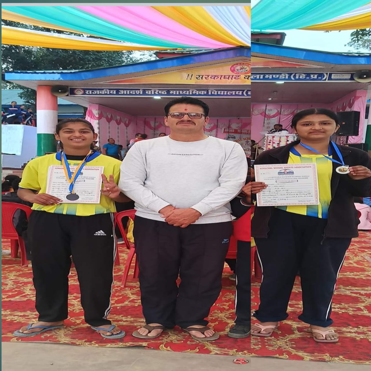 जुड्डो राष्ट्रीय खेलों के लिए चयनित सिरमौर विद्यालय की छात्राएं