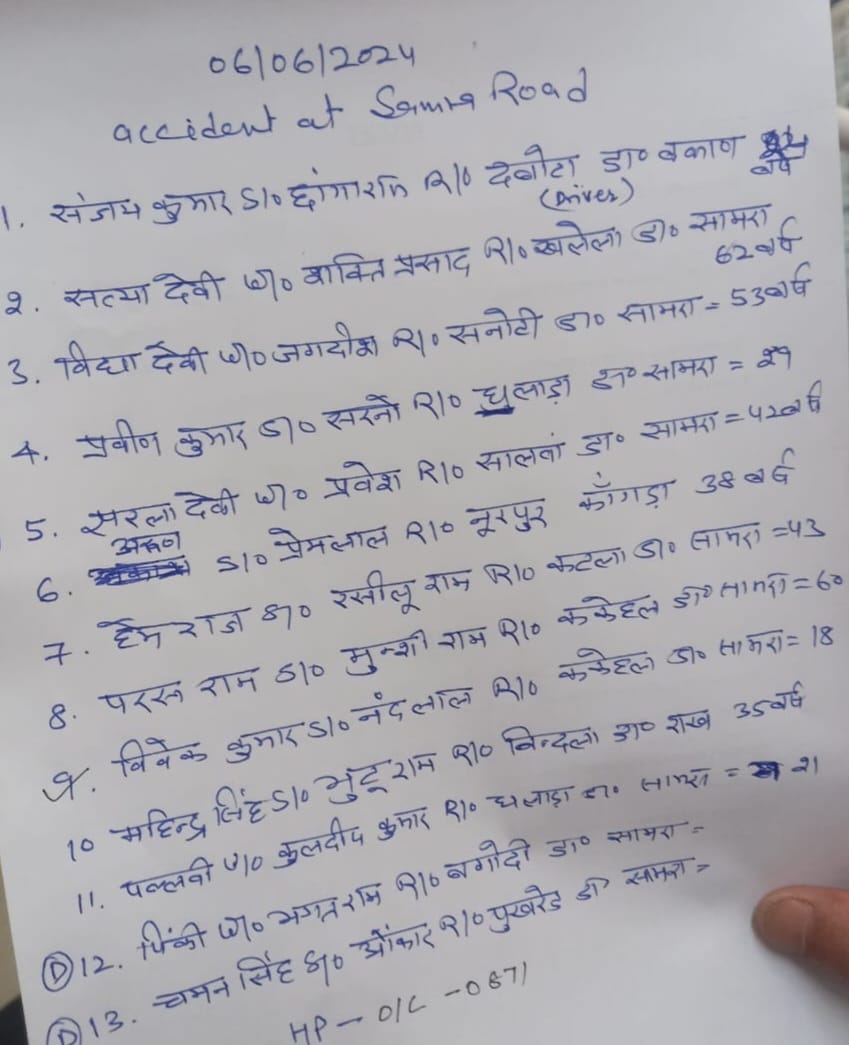 टाटा सुमो दुर्घटनाग्रस्त