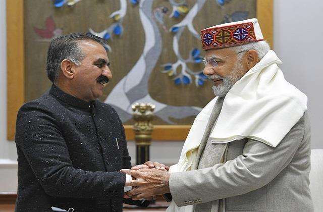 पीएम नरेंद्र मोदी से मुख्यमंत्री सुखविंद्र सिंह सुक्खू ने की मुलाक़ात
