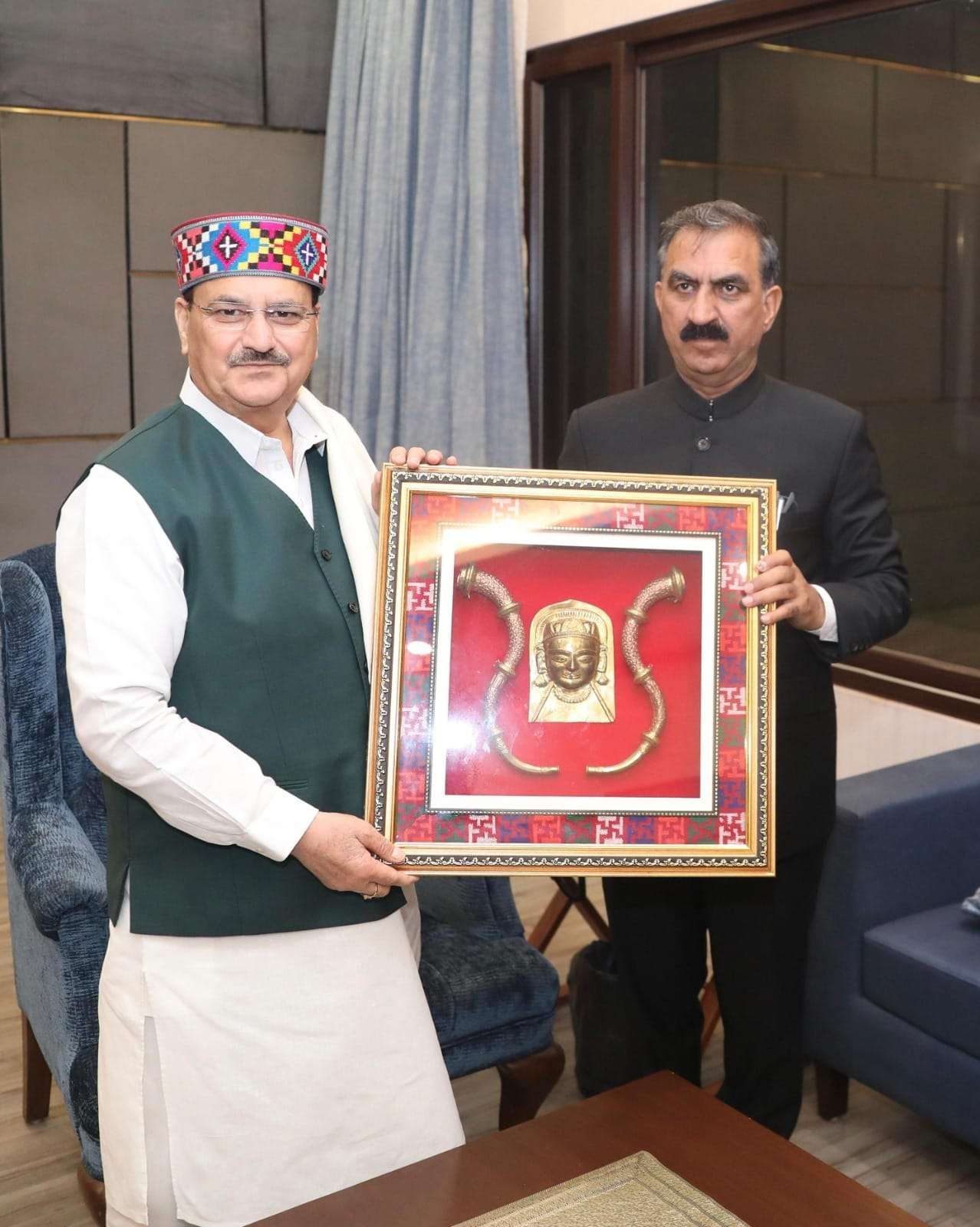 केंद्रीय मंत्री जेपी नड्डा से मुख्यमंत्री सुखविंद्र सिंह सुक्खू ने की मुलाक़ात