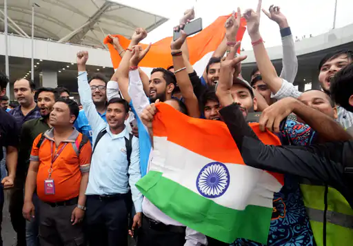 टी-20 वर्ल्ड कप 2024 | भारत लौटने पर भारतीय टीम का हुआ जोरदार  सवागत