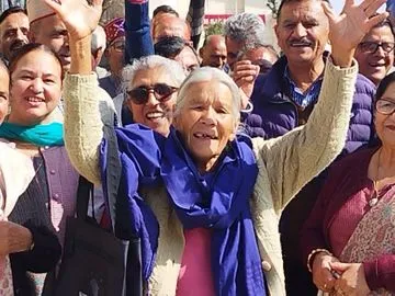 HRTC पेंशनर्स का शिमला में विरोध प्रदर्शन